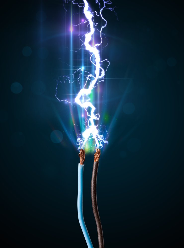 Electric cable with wire and electricity