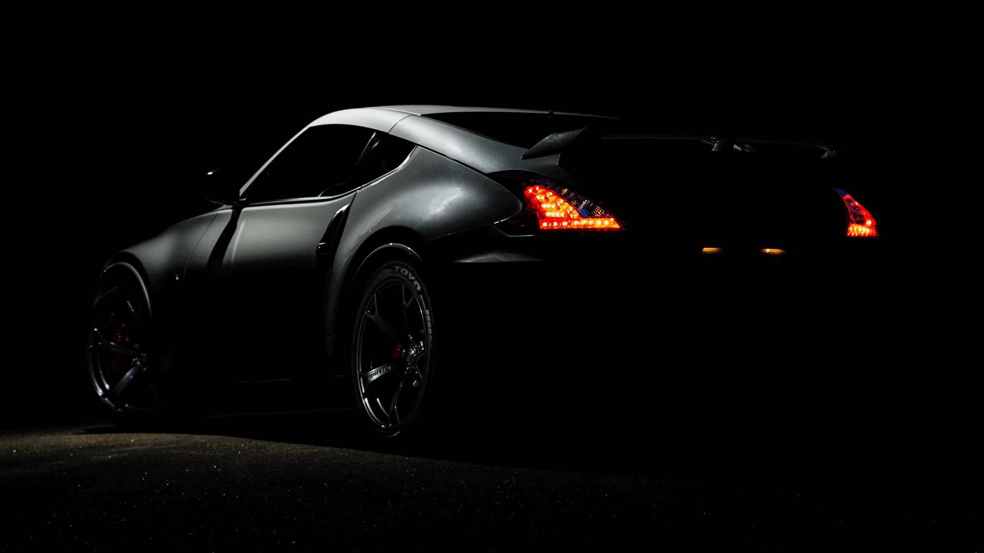 car in dark room